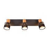 Nandini 3 Light Spotlight – Black & Wood
