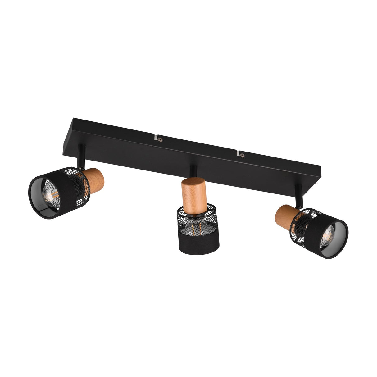 Nandini 3 Light Spotlight – Black & Wood