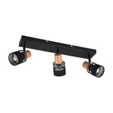 Nandini 3 Light Spotlight – Black & Wood