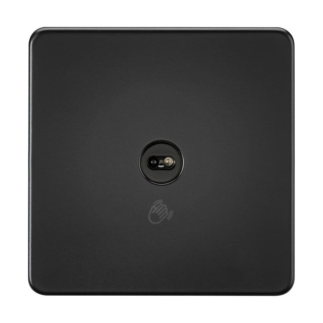 230V 1G 1-way Touchless Switch - Matt Black