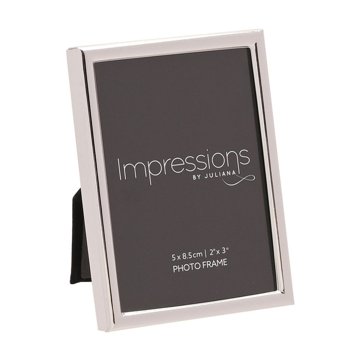 Oblong Silverplated Metal Photo Frame 3.5 x 2.5in - Silver