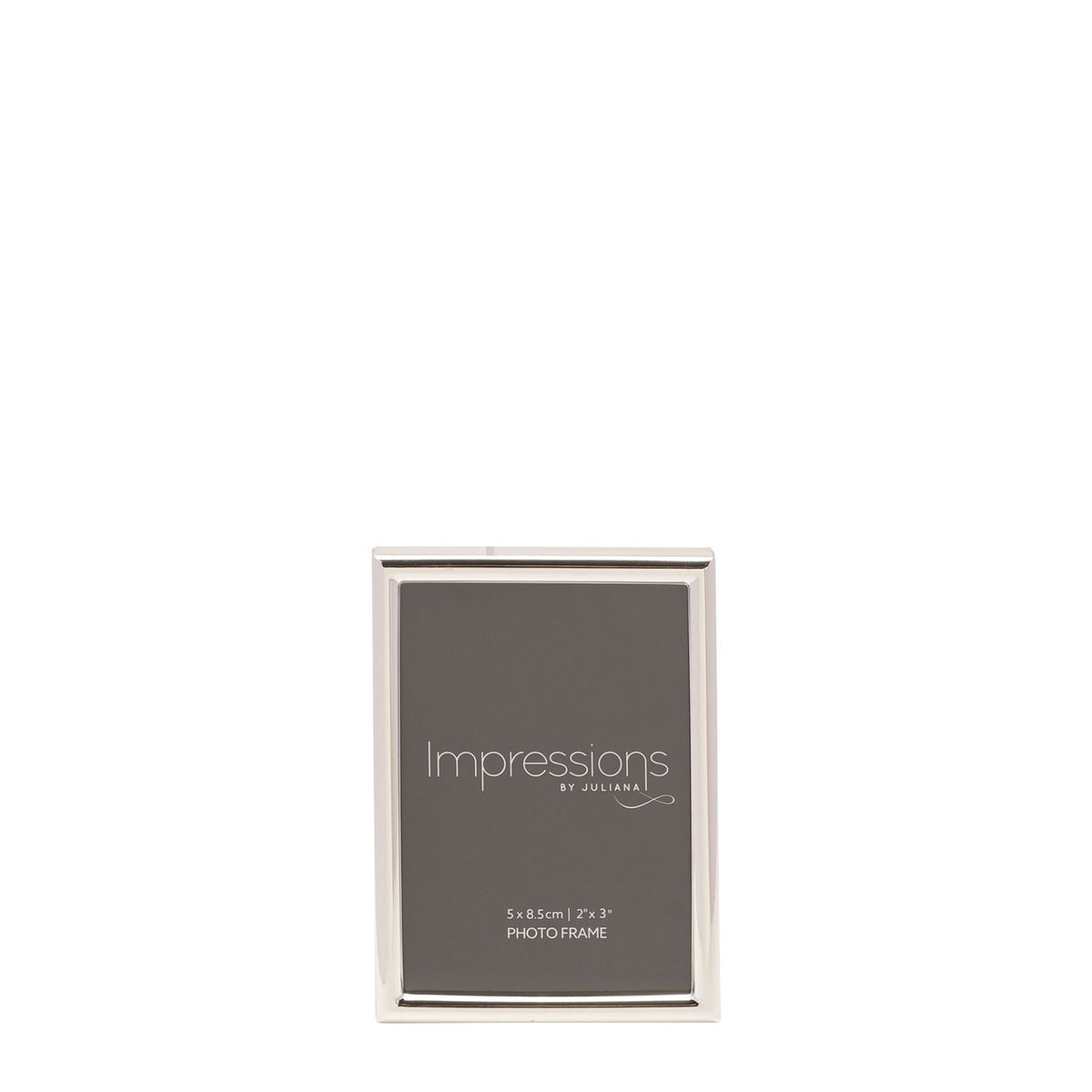 Oblong Silverplated Metal Photo Frame 3.5 x 2.5in - Silver