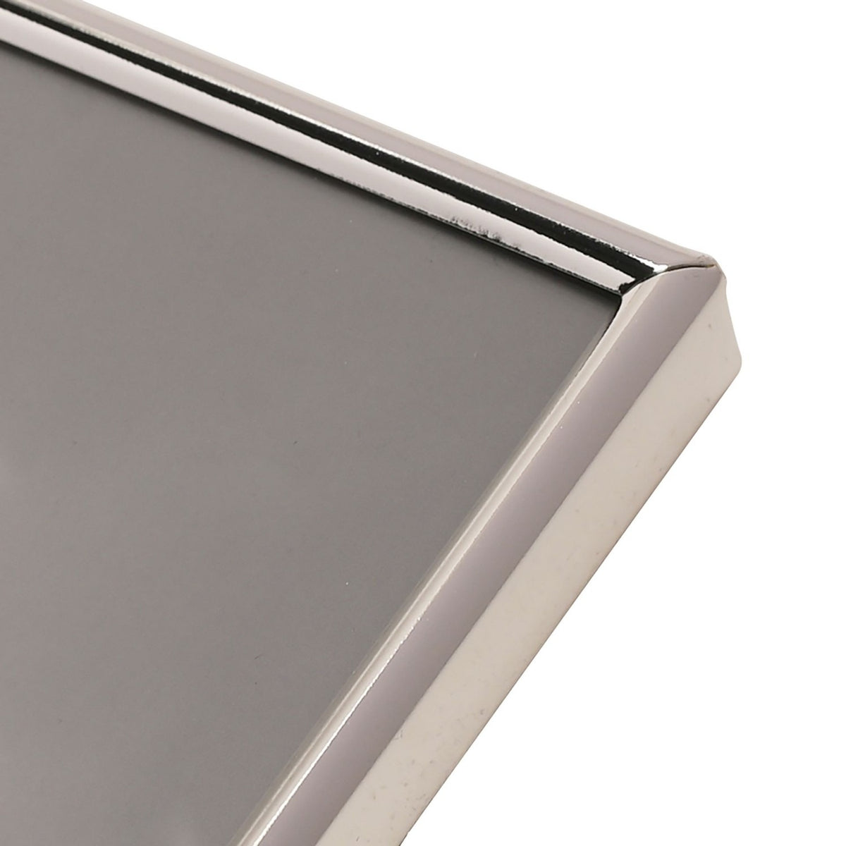 Oblong Silverplated Metal Photo Frame 3.5 x 2.5in - Silver
