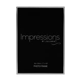 Thin Oblong Silverplated Metal Photo Frame 10 x 7in - Silver