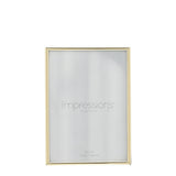 Thin Oblong Metal Photo Frame with Plated Finish - Brass