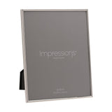 Thin Oblong Silverplated Metal Photo Frame 10 x 8in - Silver