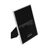 Thin Oblong Silverplated Metal Photo Frame 10 x 8in - Silver