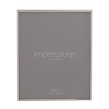 Thin Oblong Silverplated Metal Photo Frame 10 x 8in - Silver