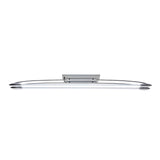Brencombe 2 Light Medium Linear Ceiling Light in polished chrome with twin white diffusers along a slim metal bar, shown against a plain white background.