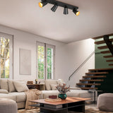 Sharp 4 Light Spotlight – Black & Gold