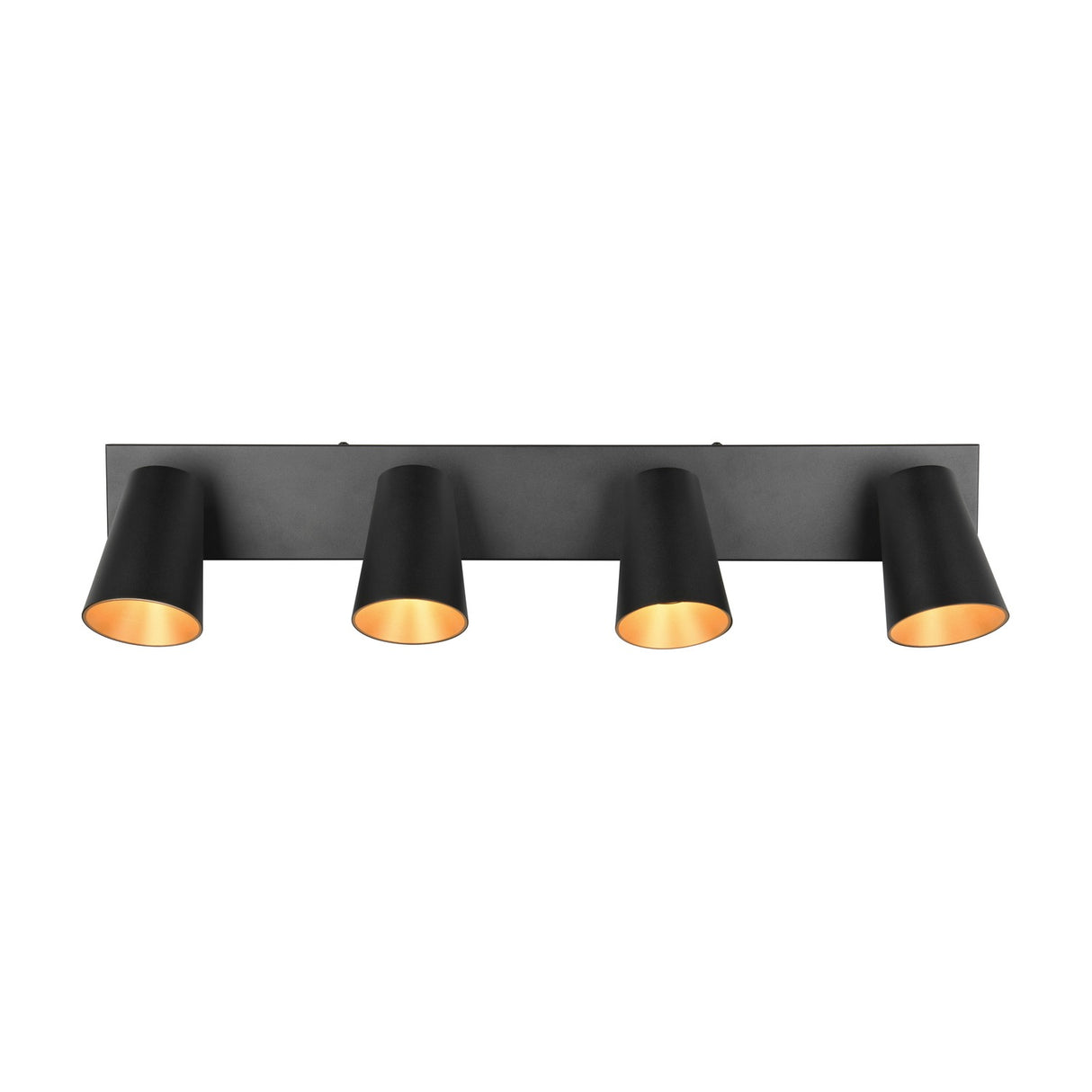 Sharp 4 Light Spotlight – Black & Gold