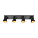 Sharp 4 Light Spotlight – Black & Gold