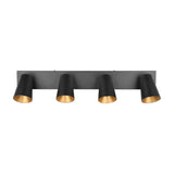Sharp 4 Light Spotlight – Black & Gold
