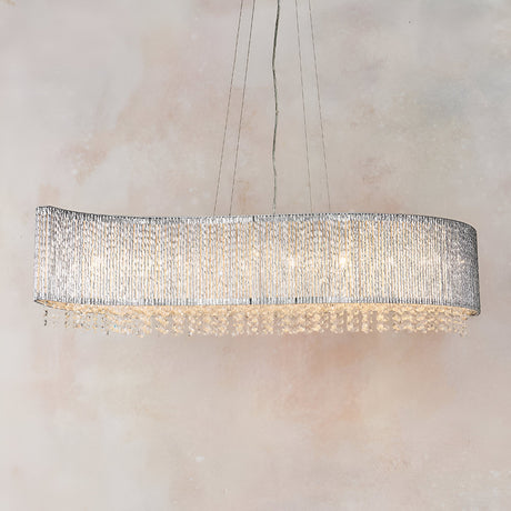 Isadora 8 Light Linear Pendant - Chrome