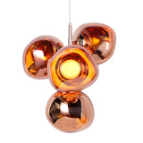 Lava 4 Light LED Chandelier - Copper