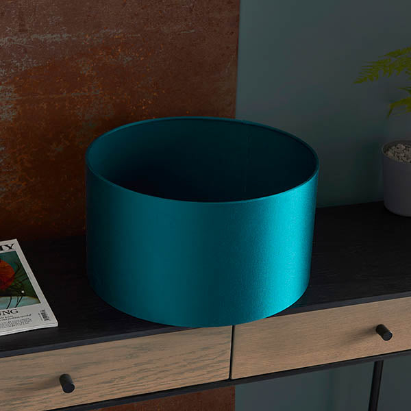 38cm Drum Lamp Shade - Teal