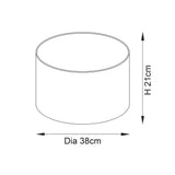 38cm Drum Lamp Shade - Teal