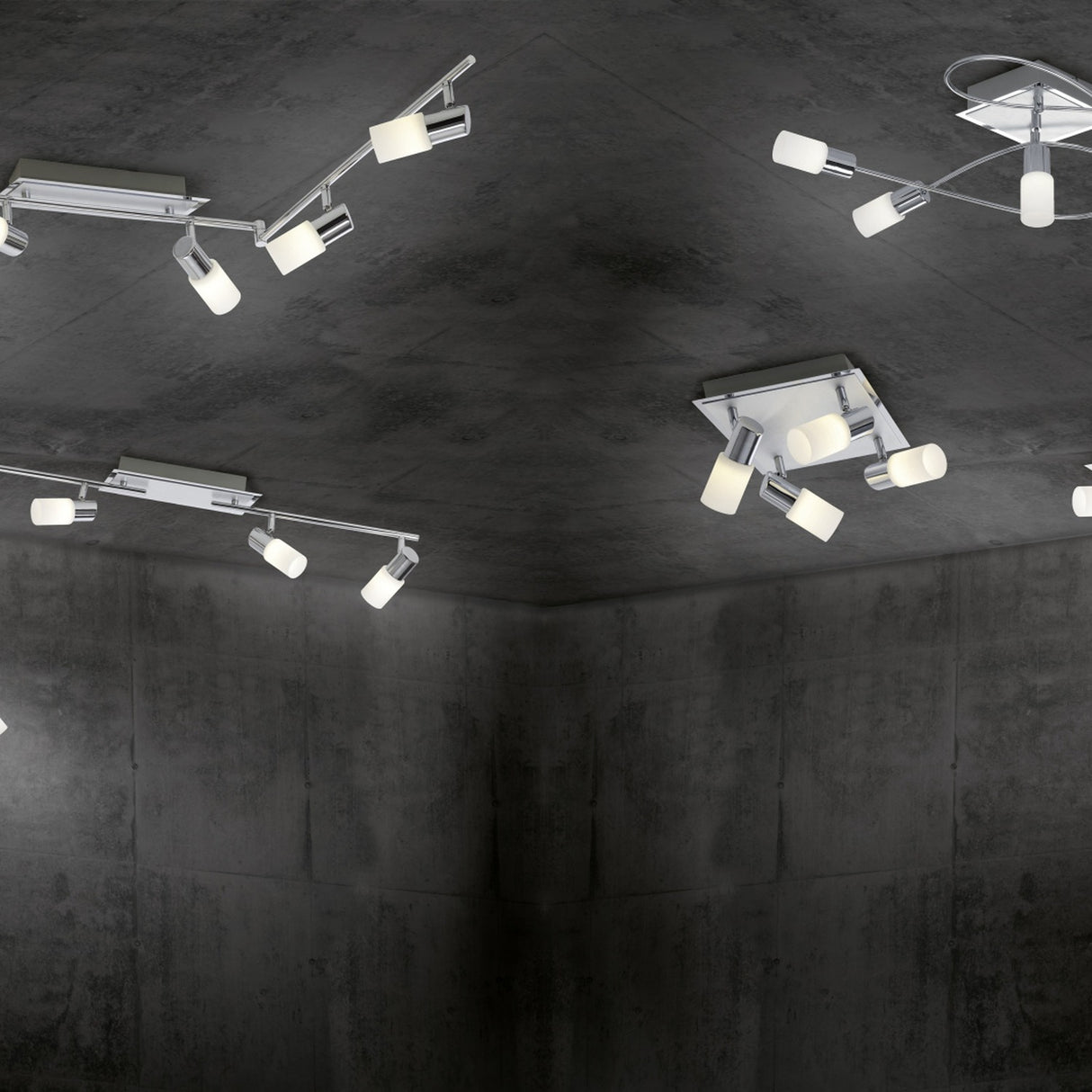 Clapton 4 Light LED Square Spotlight – Chrome