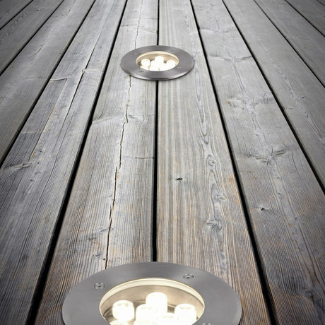Belaja 16cm LED Ground Light – Satin Nickel
