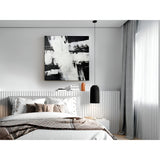 Actos I Monochrome Brushstroke Acrylic Painting – 90x90cm