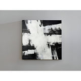 Actos I Monochrome Brushstroke Acrylic Painting – 90x90cm