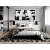 Actos I Monochrome Brushstroke Acrylic Painting – 90x90cm