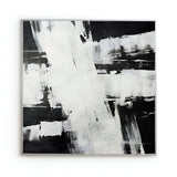 Actos I Monochrome Brushstroke Acrylic Painting – 90x90cm