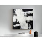 Actos I Monochrome Brushstroke Acrylic Painting – 90x90cm