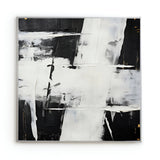 Actos II Monochrome Brushstroke Acrylic Painting – 90x90cm
