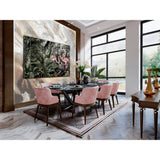 Flamencos Jungle Triptych Photography Print – 180x120cm