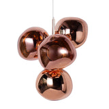 Lava 4 Light LED Chandelier - Copper