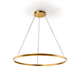 Helia LED Large Circular Suspension Light 110W 3000K - Gold Leaf