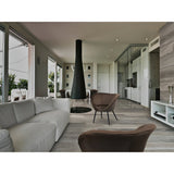 Ozome Velvet Accent Chair -  Brown