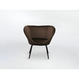Ozome Velvet Accent Chair -  Brown