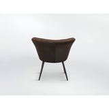 Ozome Velvet Accent Chair -  Brown