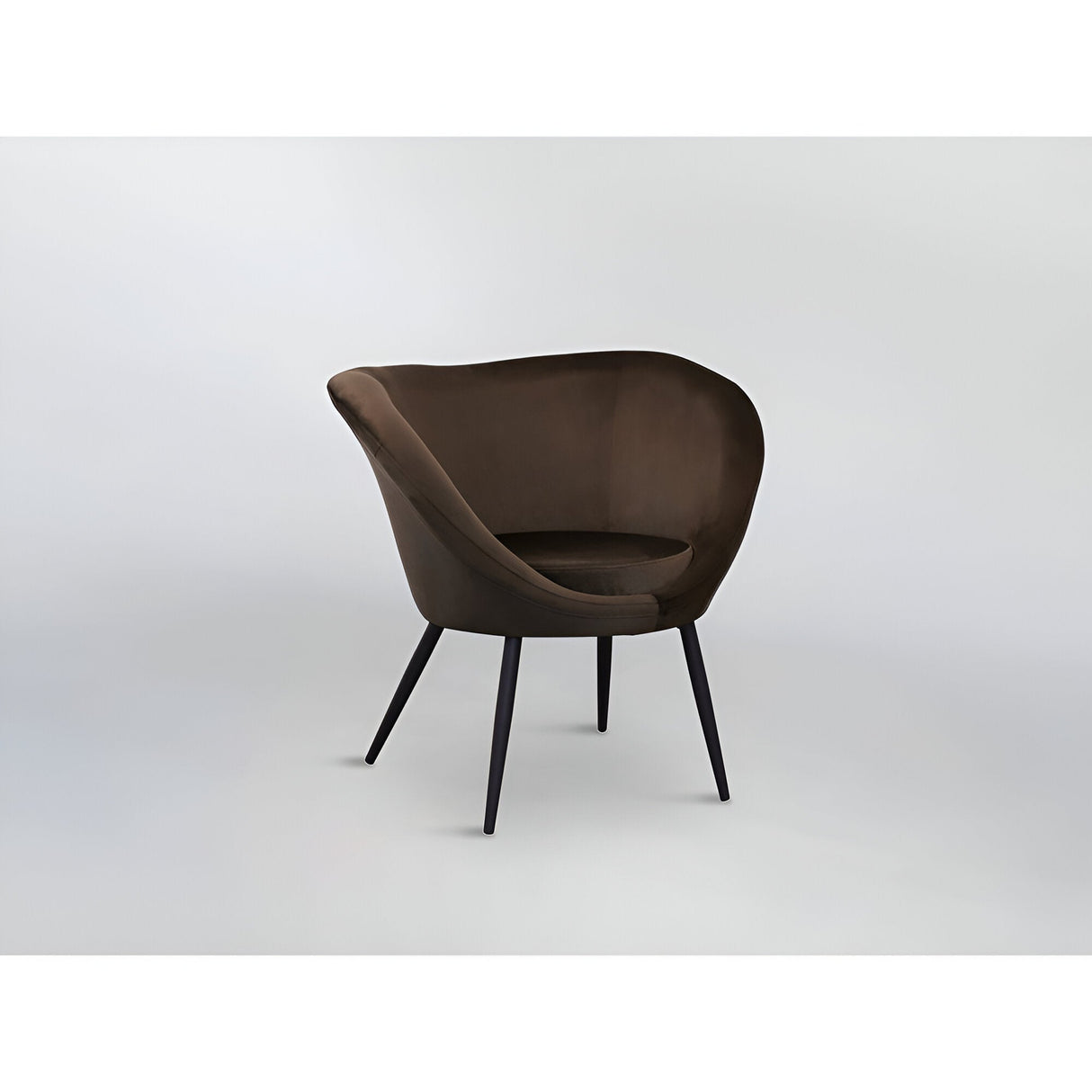 Ozome Velvet Accent Chair -  Brown