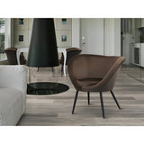 Ozome Velvet Accent Chair -  Brown