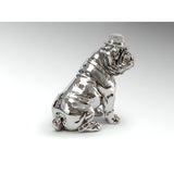 Bull Dog Chrome Electroplated Seated Figurine - 44cm