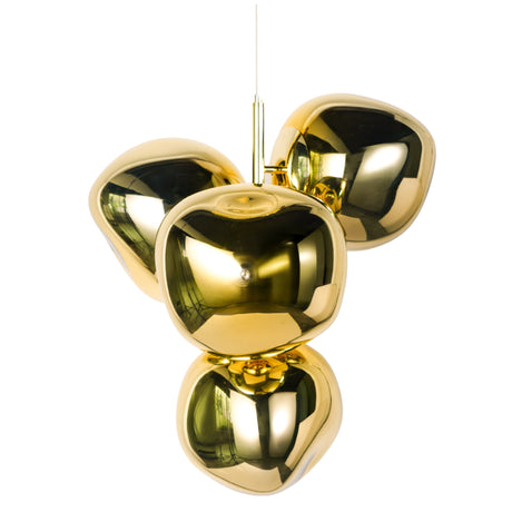 Lava LED 4 Light Chandelier - Gold