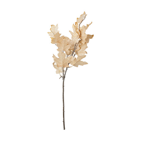 Artificial maple leaf spray, 82cm tall, with clustered apricot-toned leaves on a slender brown stem, shown against a plain white background.
