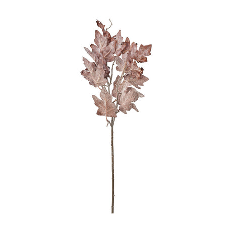 Artificial maple leaf spray, 82cm tall, with mulberry brown foliage clustered on a slender stem, shown on a plain white background.