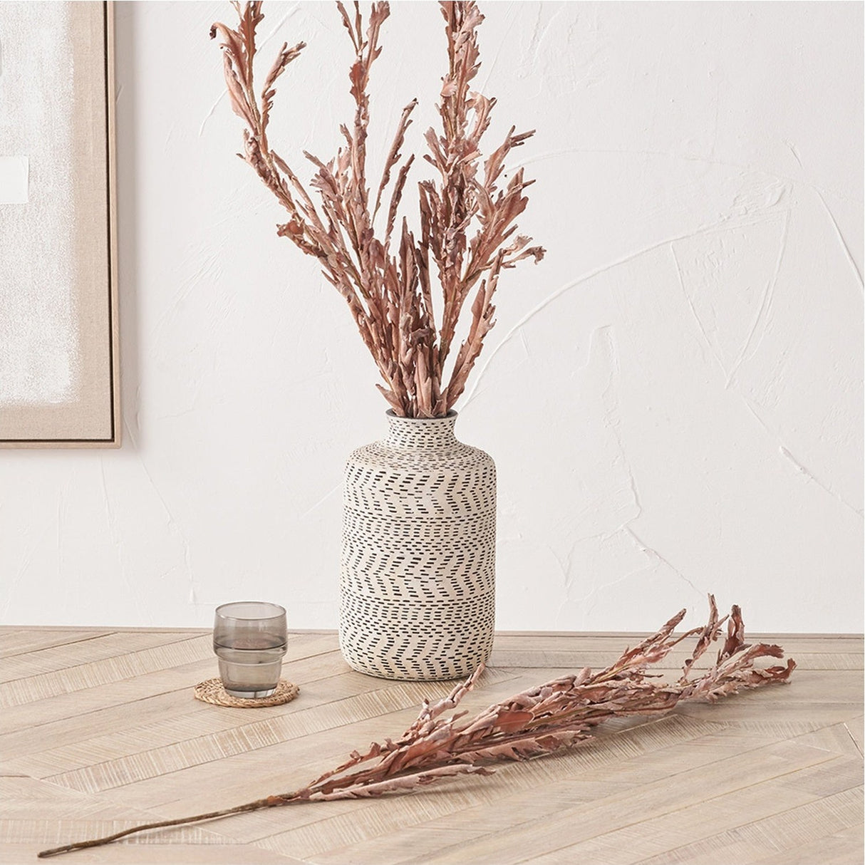 Mulberry Brown Autumn Leaf Pack of 6 Artificial Flowers - 109cm