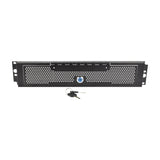 Adastra 2U Lockable Steel Mesh Rack Security Panel