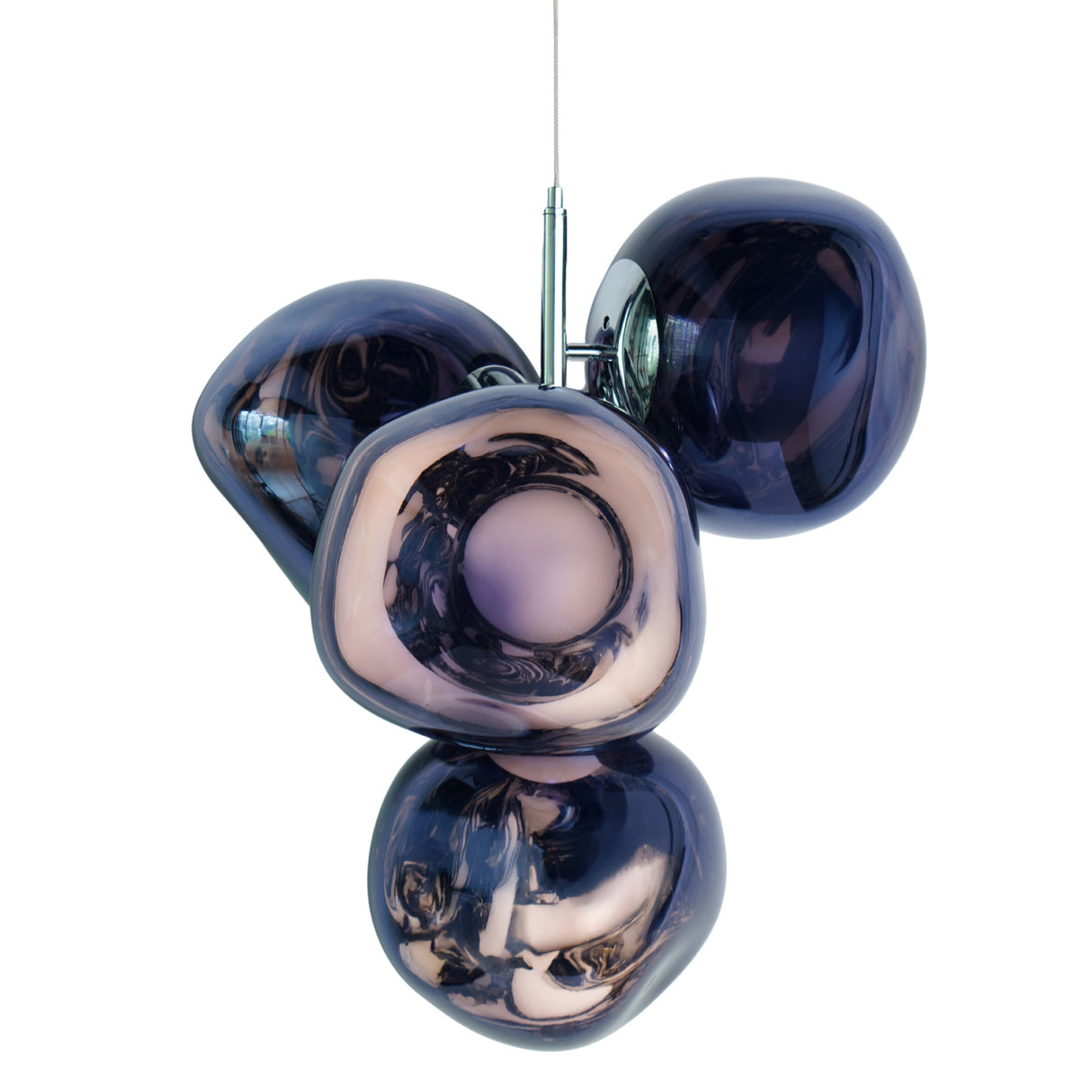 Lava 4 Light LED Chandelier - Blue