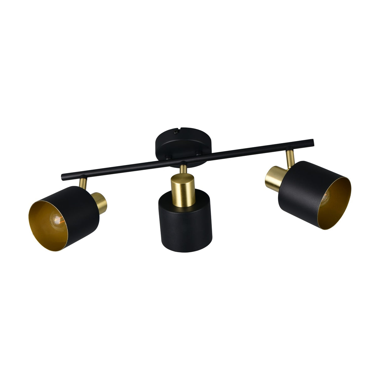 Eva 3 Light Spotlight – Black & Gold