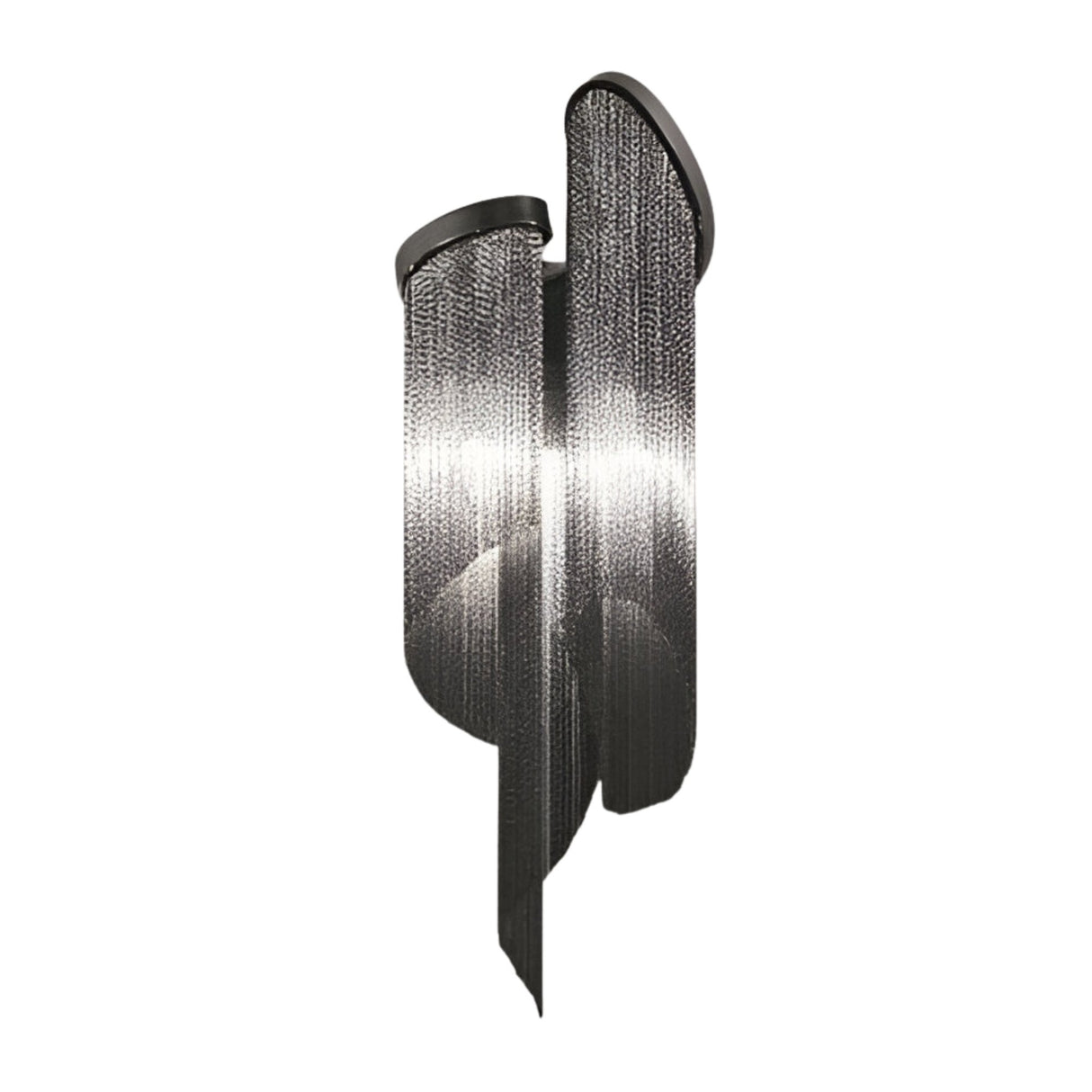 Valora 2 Light Metal Chain Veil Wall Light - Black