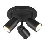 Angelo 3 Light Floodlight – Matt Black