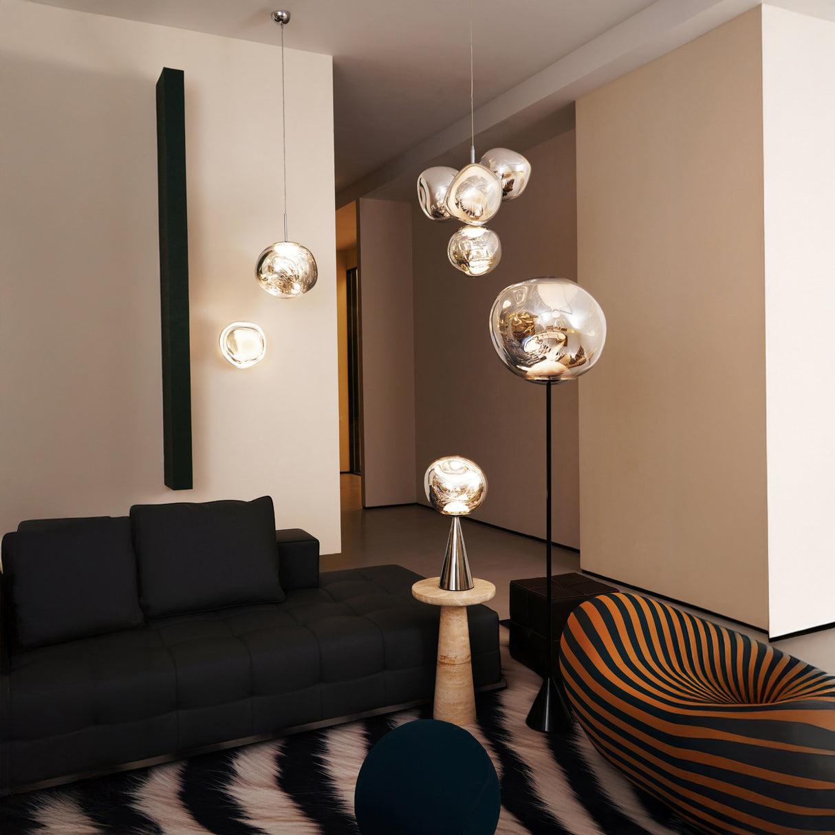 Lava Small LED Pendant Light - Silver