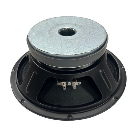 Rear view of the Citronic LFCUBA-12A 12" 350W replacement woofer showing the steel frame basket, magnet assembly and terminal connectors.