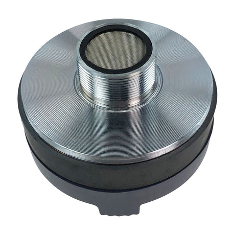 Citronic HFCASA-15/15A 44mm titanium HF compression driver by AVSL, showing threaded exit and mesh-covered throat on a white background.